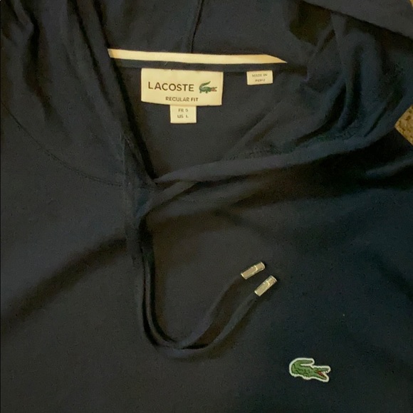 Navy Lacoste Regular Fit Sweater w/ Hood - Picture 3 of 3